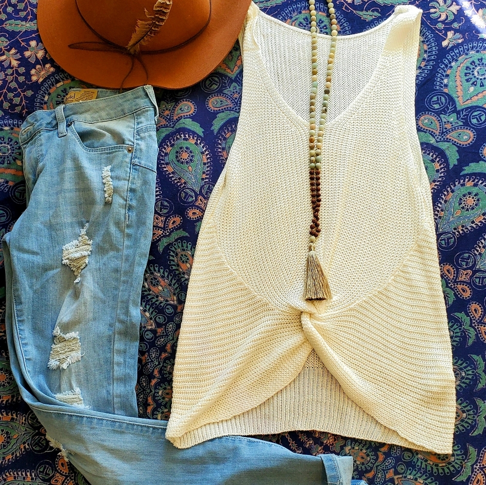 Boho twist top